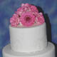 Small wedding cake with lace points